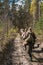 Re-enactors Dressed As Soviet Russian Red Army Infantry Soldiers