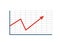 Re-growth trend arrow chart icon