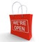 We\'re Open Shopping Bag Shows New Store Launch