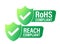 `reach compliance` and RoHS compliant vector icon