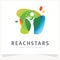 Reach Stars Colorful Logo Design Template Inspiration