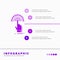 reach, Touch, destination, digital, analytic Infographics Template for Website and Presentation. GLyph Purple icon infographic