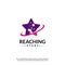 Reaching Stars Logo Design Template. Dream star logo. Emblem, Colorful, Creative Symbol, Icon