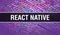 REACT NATIVE text written on Programming code abstract technology background of software developer and Computer script. REACT