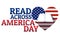 Read Across America Day concept. Template for background, banner, card, poster with text inscription. Vector EPS10