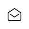 Read email icon design. opened mail envelope symbol. simple clean line art professional business management concept vector