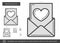 Read email line icon.