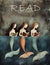 READ poster with 3 mermaids reading books