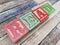 Read. The word read from wooden letter blocks