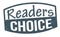 Readers choice sign or stamp