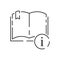 Reading book education line icon. Simple Info and Help Desk Related Vector Contains Manual, Guide Reading, Info center. Editable