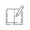 Reading book education line icon. Simple Info and Help Desk Related Vector Contains Manual, Guide Reading, Info center. Editable