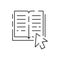 Reading book education line icon. Simple Info and Help Desk Related Vector Contains Manual, Guide Reading, Info center. Editable