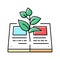 reading book for growing knowledge color icon vector illustration