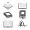 Reading Books Signs and Symbols Icons Template on