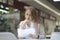 Reading Documents, Businesswoman Sitting for Desk, Paperwork