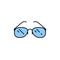 Reading glasses line icon