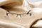 Reading glasses. Reading glasses and silk fabric