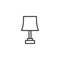 Reading lamp outline icon