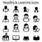 Reading , Learning , Study icons