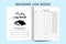 Reading log book KDP interior. Book reading notebook and reader expression tracker template. Reading review journal interior. KDP