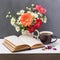 Reading Retreat: A Perfect Blend of Book, Coffee, and Beautiful Blooms