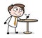 Ready for Arm Wrestling - Office Businessman Employee Cartoon Vector Illustration