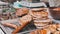 Ready-to-Eat Grilled Meat in a Street Food Shop Window. Ready-made Food on Party