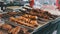 Ready-to-Eat Grilled Meat in a Street Food Shop Window. Ready-made Food on Party