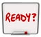 Ready Word Dry Erase Board Prepared Question Readiness Preparation