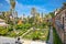 Real Alcazar Gardens in Seville, Spain.