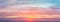 Real amazing panoramic sunrise sundown sunset sky with gentle colorful clouds. real sky and clouds