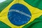 Real Brazilian flag waving