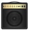 Real classic black guitar amplifier vector