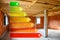 Real ecological house in construction with energy efficiency rating