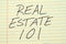 Real Estate 101 On A Yellow Legal Pad