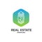 Real estate abbreviation monogram logo.