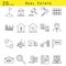 Real estate agency vector icon set.