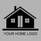 Real estate black and white Home Logo.