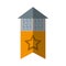 real estate building construction star banner shadow