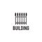 Real estate and building fence logo design