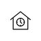 real estate clock history icon. Element of real estate sign for mobile concept and web apps icon. Thin line icon for website