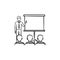 Real estate education hand drawn outline doodle icon