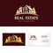 Real estate golden forest logo template