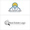 Real estate home magnifying glass realty logo design