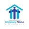 Real estate home people logo