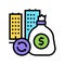real estate investment color icon vector isolated illustration