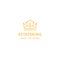 Real estate king, Home crown vector logo template