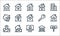 Real estate line icons. linear set. quality vector line set such as house, search, placeholder, garage, buy, savings, key, home,