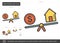 Real estate loan line icon.